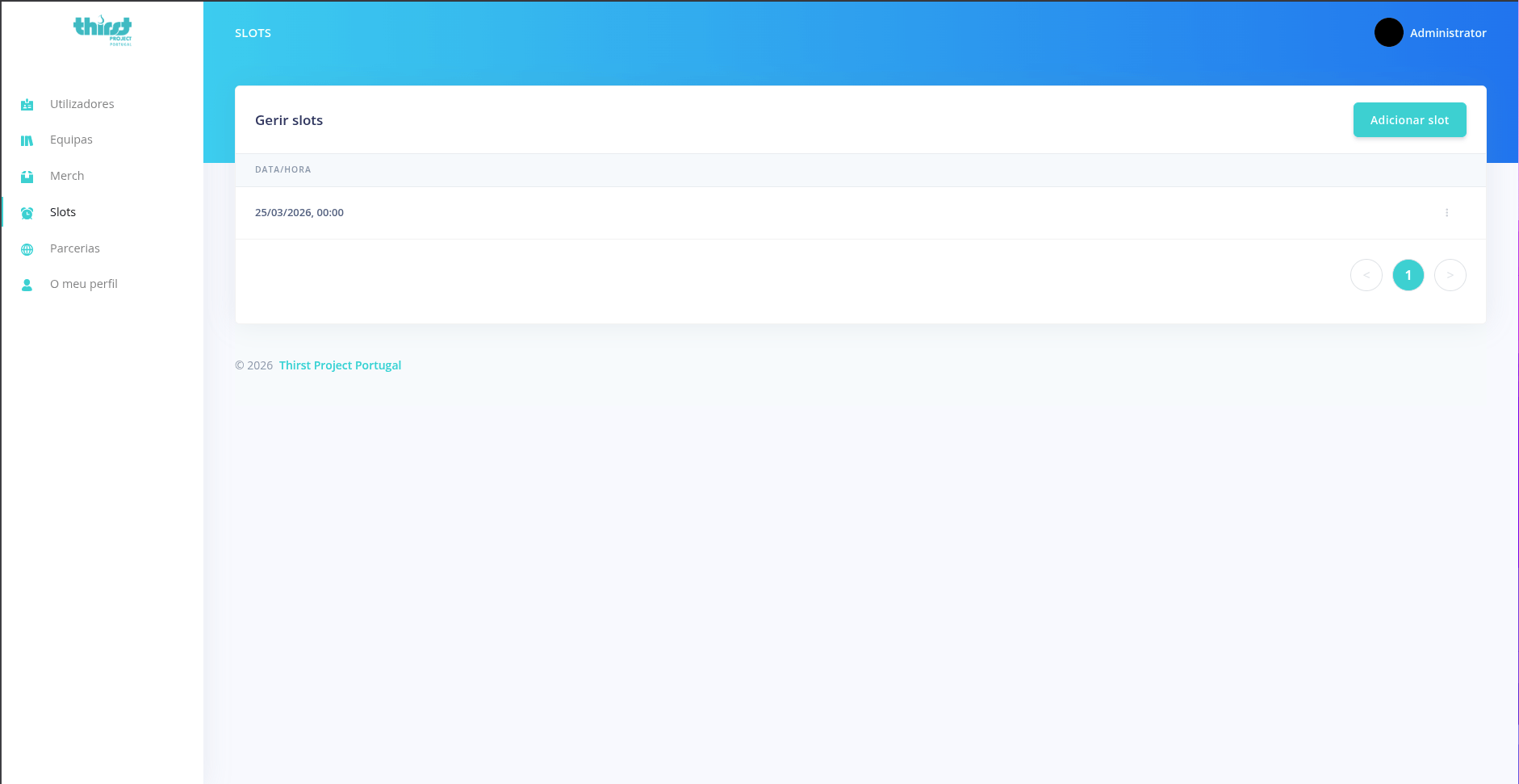 Merch Delivery Slots Management 