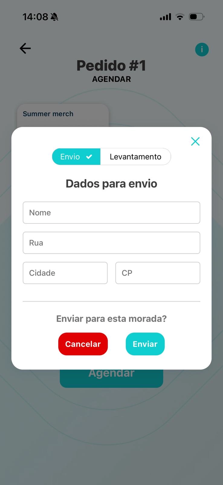Agendar Entrega de Merch