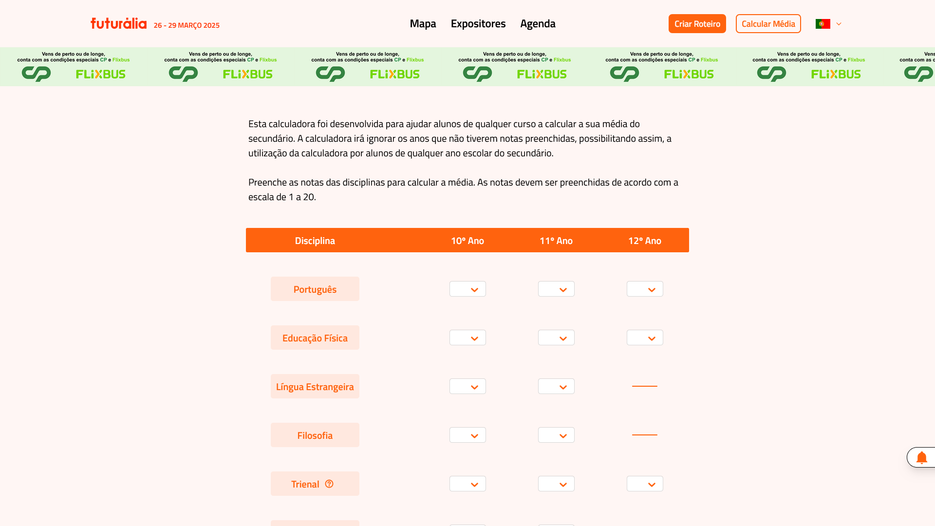 Calculadora de Média